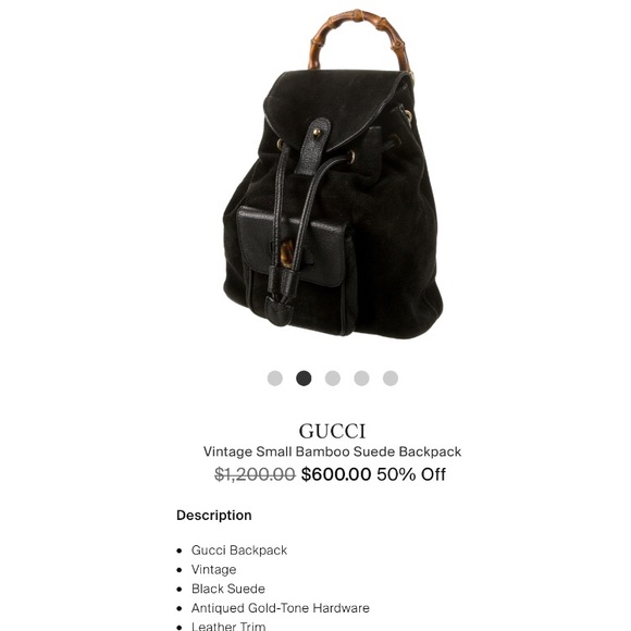 Vintage Gucci Leather Mini Backpack - Picture 1 of 14